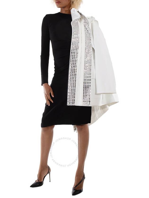 Burberry Ladies White Stud-Embellished Details Hooded Coat, Size Small - BURBERRY - BALAAN 3