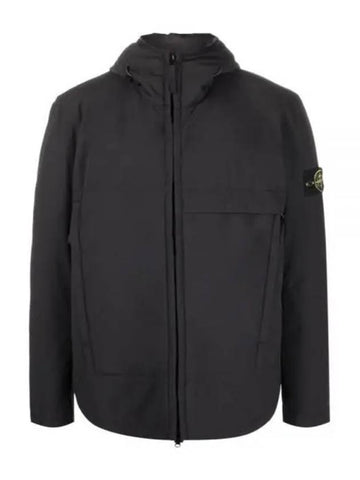 Wappen Patch Soft Shell Hooded Jacket Black Navy 771540527 - STONE ISLAND - BALAAN 1