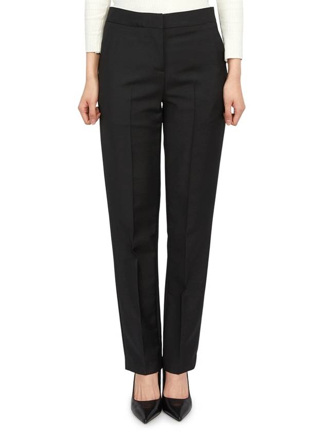 Amy Straight Slacks Black - BURBERRY - BALAAN.