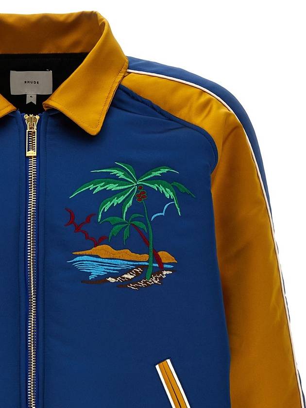 Palm Eagles Souvenir Bomber Jacket Navy Yellow - RHUDE - BALAAN 5