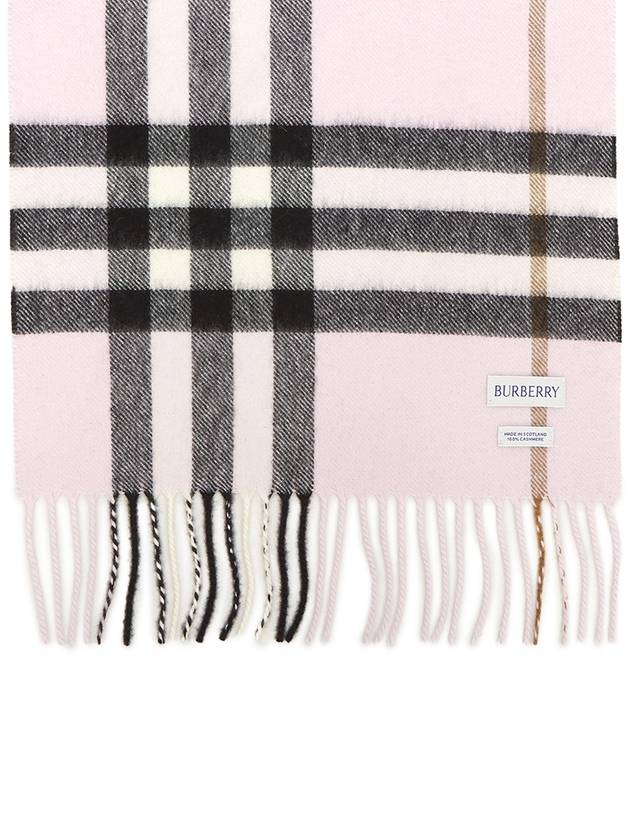 Check Cashmere Scarf Rose - BURBERRY - BALAAN 6