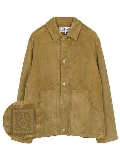 Corduroy Cotton Jacket Dark Beige - LOEWE - BALAAN 2