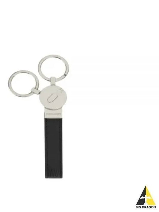 Logo Leather Key Ring Black - SALVATORE FERRAGAMO - BALAAN 2