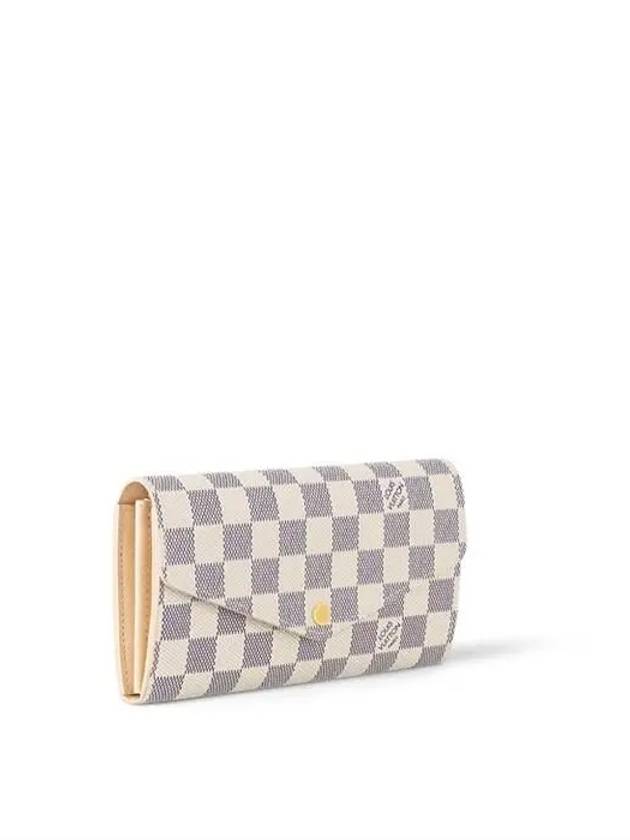 Women's Sarah Damier Azur Long Wallet Ivory - LOUIS VUITTON - BALAAN 4