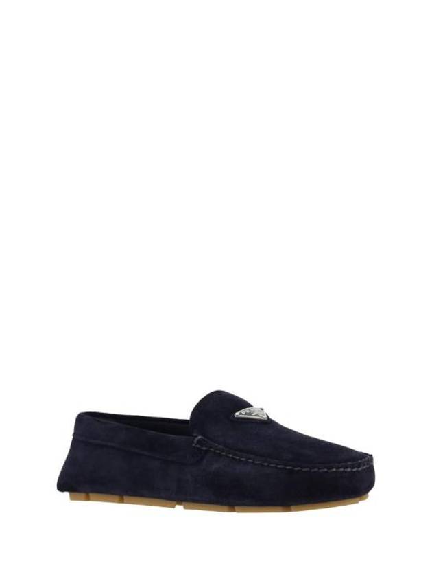 Suede Loafers Navy - PRADA - BALAAN 3