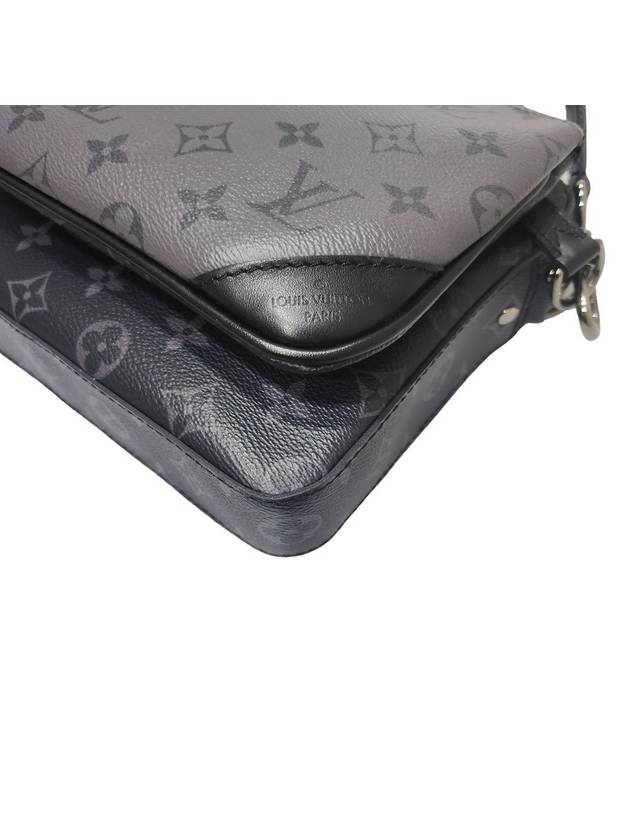 Women s M69443 Monogram Eclipse Reverse Canvas Trio Crossbody Bag Built in Chip - LOUIS VUITTON - BALAAN 8