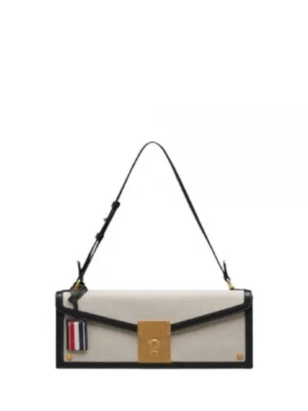 RWB Tab Canvas Shoulder Bag Black Beige - THOM BROWNE - BALAAN 2