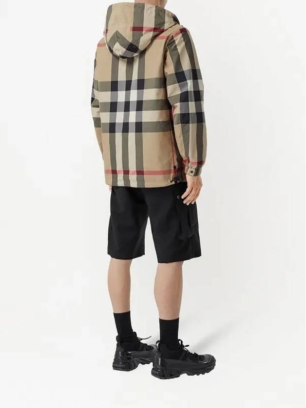 Reversible Check Hooded Jacket Archive Beige - BURBERRY - BALAAN 5