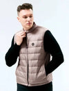 Golf men’s goose down padded vest beige - HENRY STUART - BALAAN 1