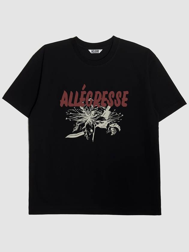 UNISEX Alegres graphic short sleeve t shirt BLACK - KLOR - BALAAN 2