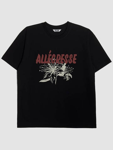 UNISEX Alegres graphic short sleeve t shirt BLACK - KLOR - BALAAN 1