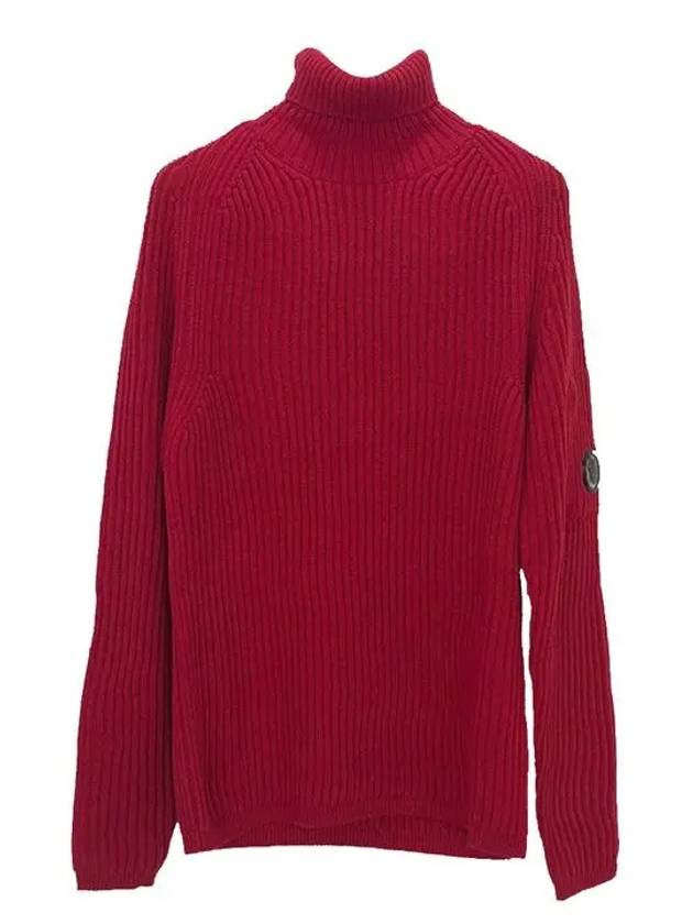 Men's Lens Wappen Wool Turtleneck Red - CP COMPANY - BALAAN 2