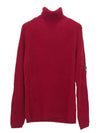 Men's Lens Wappen Wool Turtleneck Red - CP COMPANY - BALAAN 2