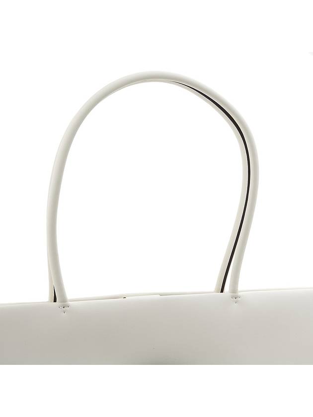 Women's Ella Logo Leather Tote Bag White - TORY BURCH - BALAAN 8