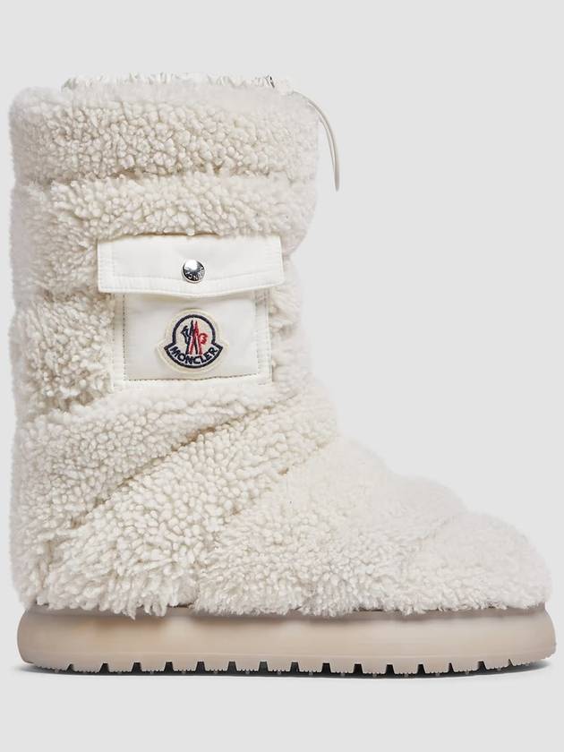 Gaia Pocket Mid Shearling Winter Boots White - MONCLER - BALAAN 2