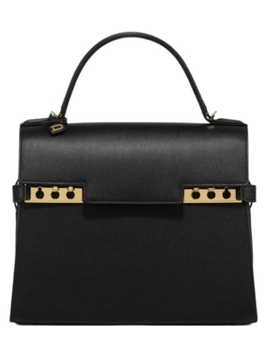 Tempete MM Silky Calf Tote Bag Black - DELVAUX - BALAAN 1