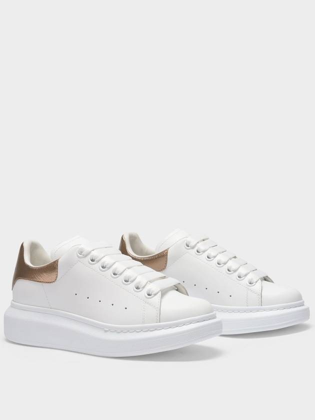 Oversized Low Top Sneakers White Rose Gold - ALEXANDER MCQUEEN - BALAAN 3