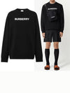 Front Logo Print Sweatshirt Black - BURBERRY - BALAAN 2