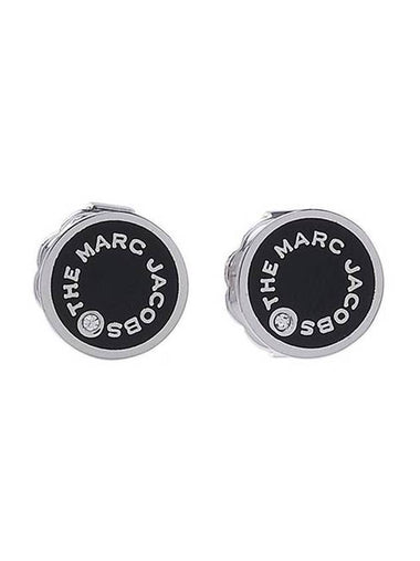 Medallion Stud Earrings Black - MARC JACOBS - BALAAN 1