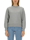 Boxy Micro Logo Sweatshirt Grey - A.P.C. - BALAAN 2