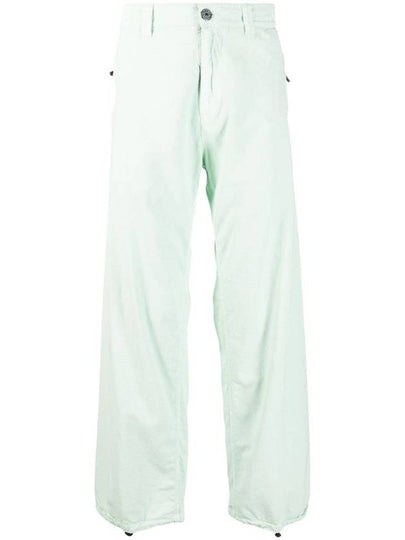 Marina Cotton Canvas Fatigue Straight Pants Light Green - STONE ISLAND - BALAAN 2