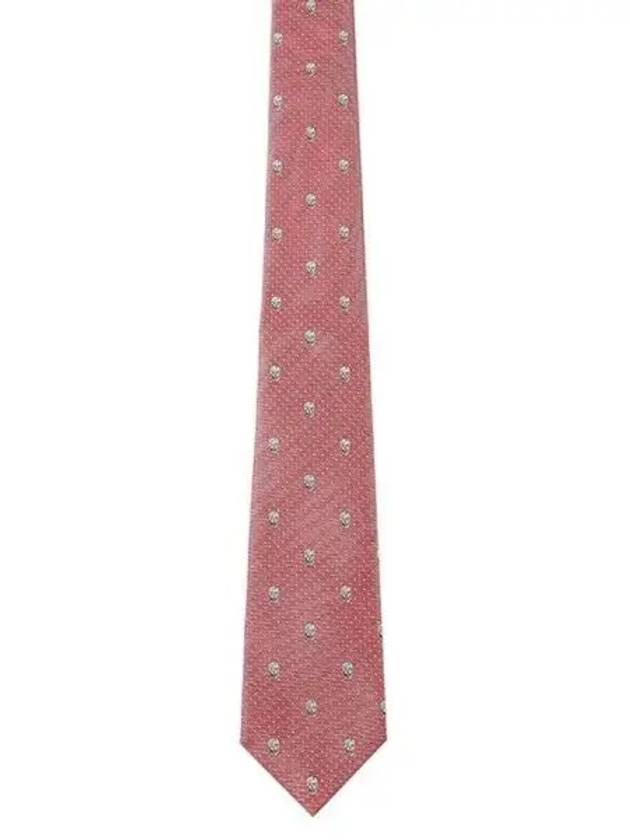 Skull Polka Dot Silk Tie Red - ALEXANDER MCQUEEN - BALAAN 2