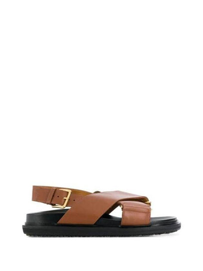 Fussbett Leather Sandals Brown - MARNI - BALAAN 2