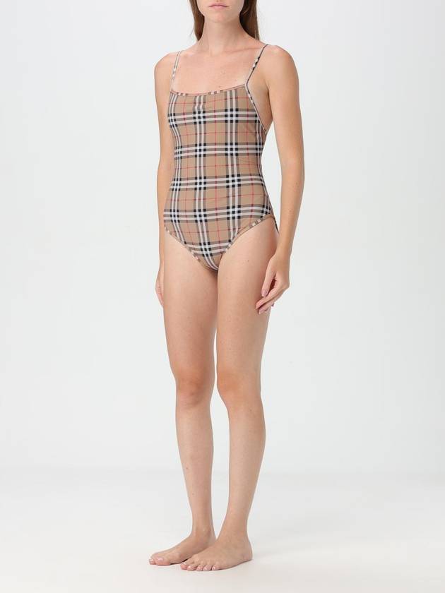 Women's Vintage Check One-Piece Swimsuit Beige - BURBERRY - BALAAN 4