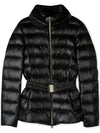 Women's Claudia Goose Down Natural Fur Padded Jacket Black - HERNO - BALAAN 3