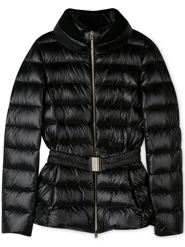 Women's Claudia Goose Down Natural Fur Padded Jacket Black - HERNO - BALAAN 3