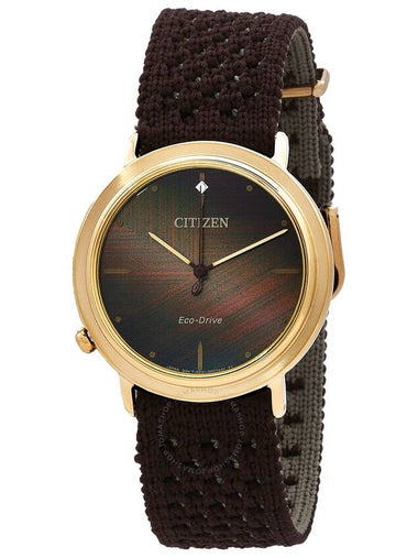 Citizen L Ambiluna Eco-Drive Brown Dial Ladies Watch EM1003-48X - CITIZEN - BALAAN 1