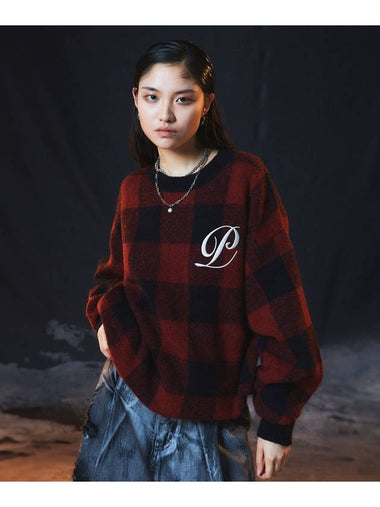 alpaca wool blend tartan check pullover RE - PEOPLE OF THE WORLD - BALAAN 1