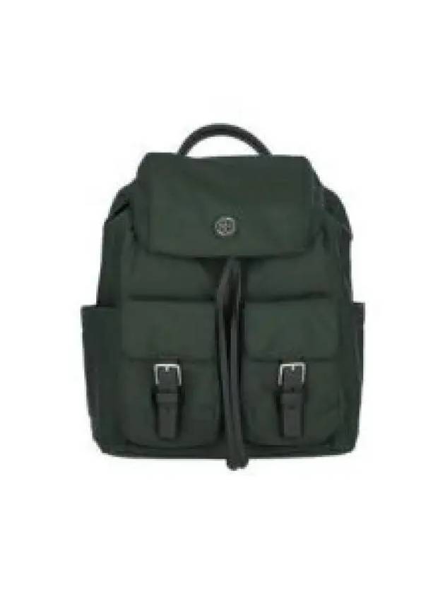 Virginia Flap Nylon Backpack Green - TORY BURCH - BALAAN 2