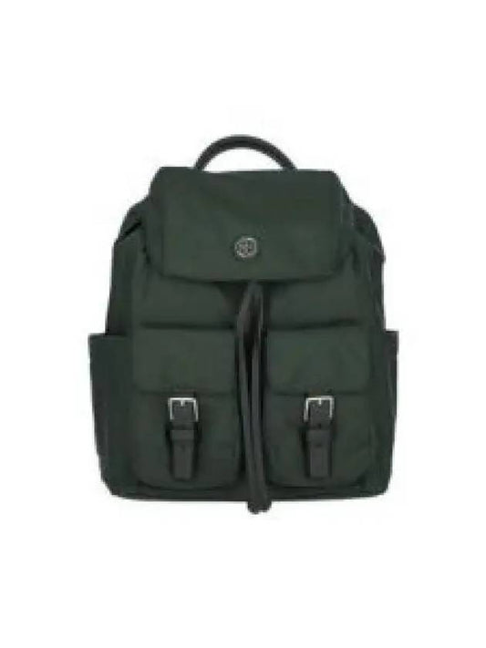 Virginia Flap Nylon Backpack Green - TORY BURCH - BALAAN 2