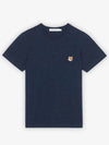 Fox Head Patch Classic Short Sleeve T-Shirt Navy Melange - MAISON KITSUNE - BALAAN 2