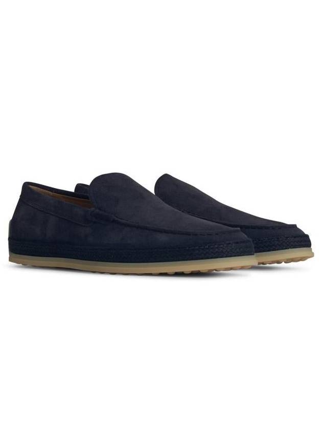 Men's Suede Slip-ons Loafers Blue - TOD'S - BALAAN 3