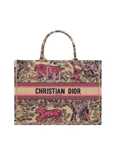 Dioliviera Large Raffia Book Tote Bag Candy Pink - DIOR - BALAAN 2