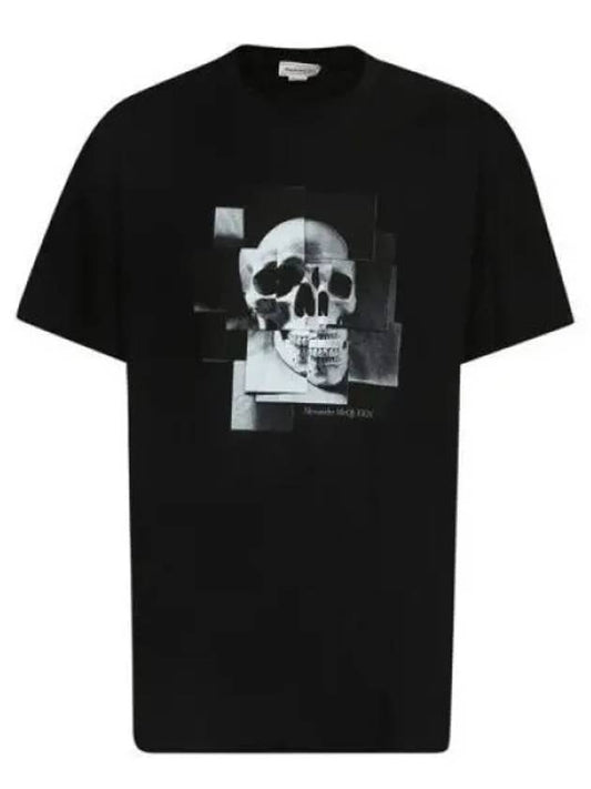 Skull Graphic Print Short Sleeve T-Shirt Black - ALEXANDER MCQUEEN - BALAAN 2