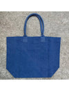 Yenky Embroidered Logo Large Shopper Tote Bag Blue - ISABEL MARANT - BALAAN 4