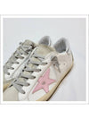 Women's Superstar Silver Heel Tab Pink Star Low Top Sneakers White - GOLDEN GOOSE - BALAAN 11