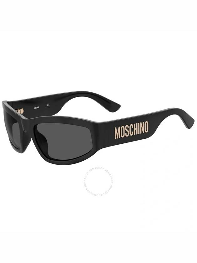 Moschino Grey Wrap Men's Sunglasses MOS164/S 0807/IR 55 - MOSCHINO - BALAAN 1