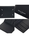 Stitched Bi-Fold Leather Card Wallet Black - MAISON MARGIELA - BALAAN 8