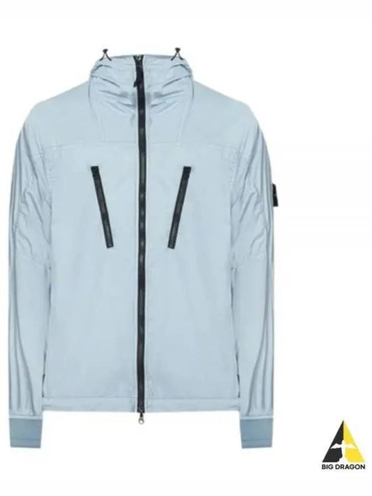 Skin Touch Nylon TC Hooded Jacket Sky Blue - STONE ISLAND - BALAAN 2