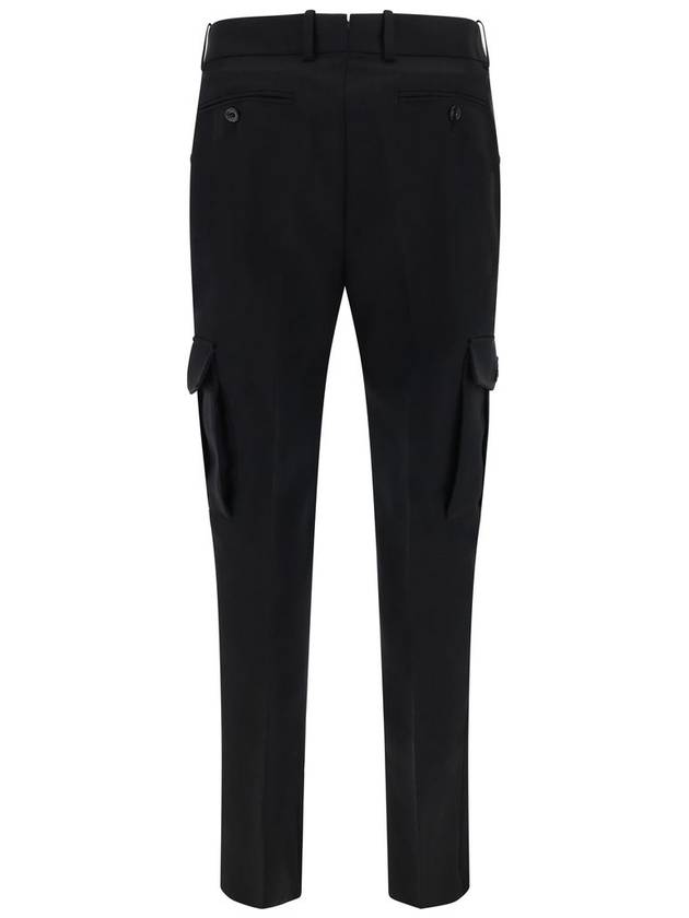 Men's Belt Loop Tapered Leg Straight Pants Black - ALEXANDER MCQUEEN - BALAAN 3