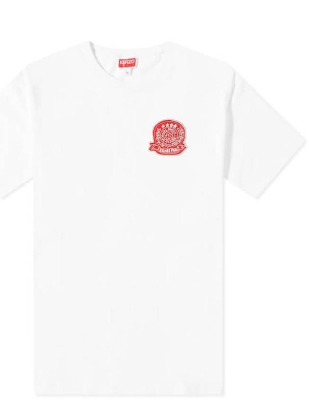 Draw Varsity Embroidered Cotton Short Sleeve T-shirt White - KENZO - BALAAN 2