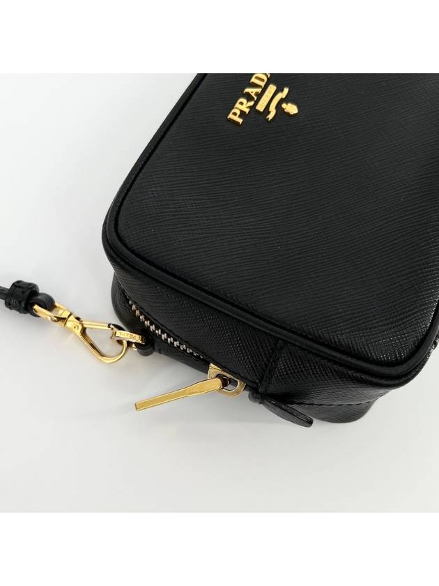 Saffiano camera bag cross black - PRADA - BALAAN 5