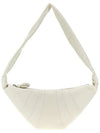 Soft Grained Leather Small Croissant Crossbody Bag Chalk - LEMAIRE - BALAAN 2