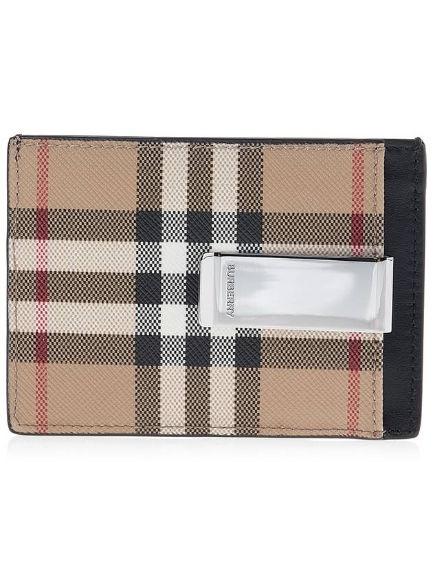 Vintage Check Money Clip Card Wallet Archive Beige - BURBERRY - BALAAN 4