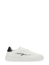 Iconic Cursive Logo Low Top Sneakers Black - MSGM - BALAAN 1