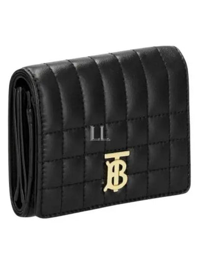 Lola Small Quilted Leather Folding Wallet Black Light Gold - BURBERRY - BALAAN 2